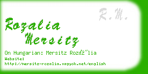 rozalia mersitz business card